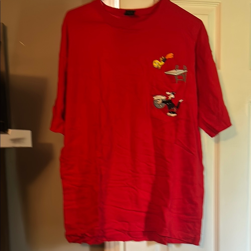 Warner Bros Red Short Sleeve Tees